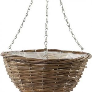 red willow rattan basket round