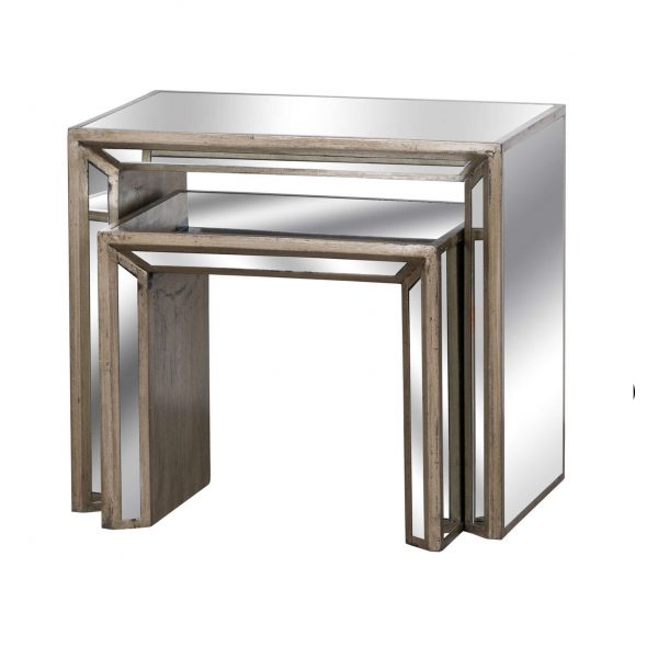 Augustus Mirrored Nest Of Tables
